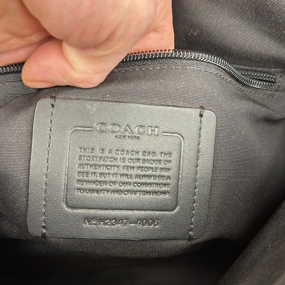 💥COACH - Houston Map Bag In Signature Leather - S0647 - Picture 11 of 14